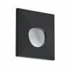 Clearance lampe encastrable LED Wall 68 R Sina IP44 SQ, noir Éclairage Extérieur Professionnel