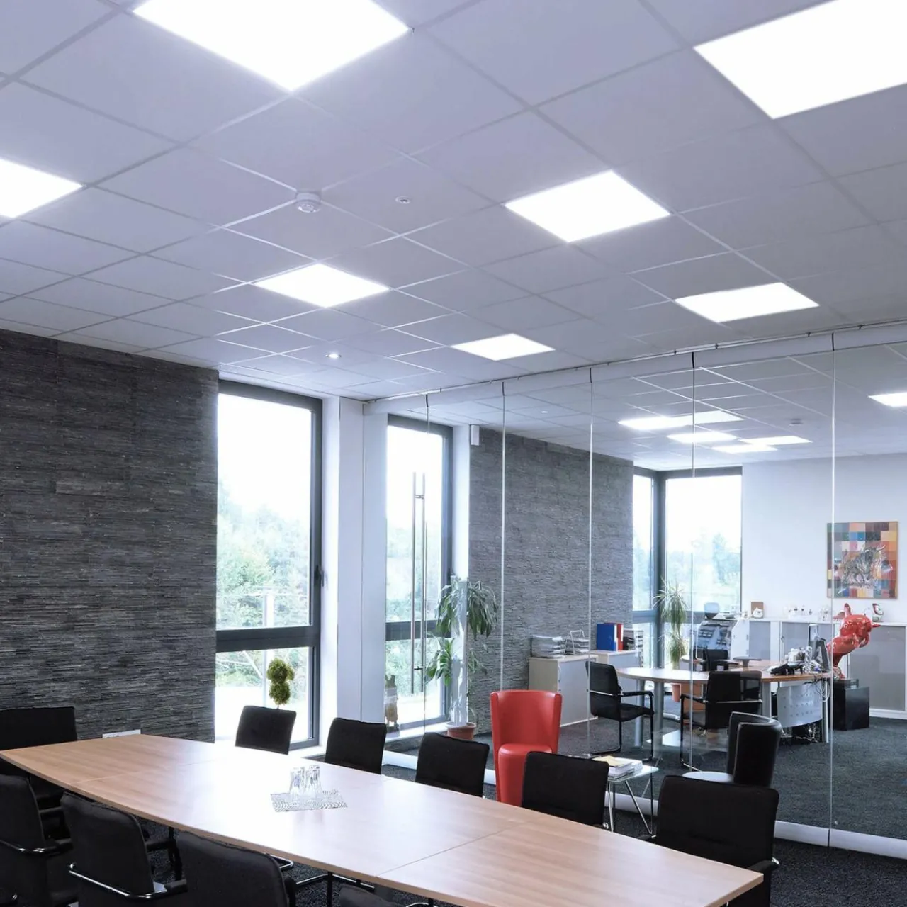panneau_led_basic_xcm_k_1-5.webp Best Panneau LED Basic 59,5x59,5 cm 4 000 K Éclairage De Magasins