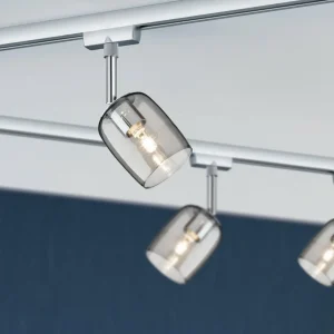 Store URail Blossom kit base chrome, verre fumé Éclairage De Bureau