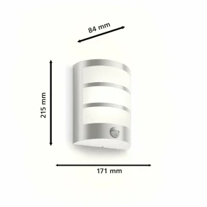 Outlet Applique d'extérieur LED Python UE, gris, détecteur Éclairage Extérieur Professionnel