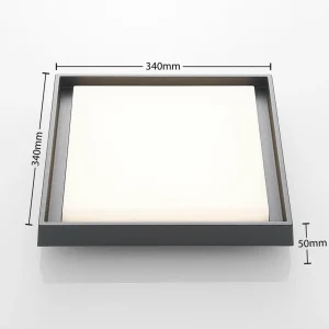 Best Plafonnier d'extérieur LED Birta, carré, 34 cm Éclairage Extérieur Professionnel