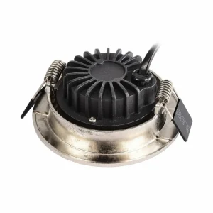Store Plafonnier encastré LED Dione, IP44, 4.000 K, nickel, intensité variable Éclairage De Magasins