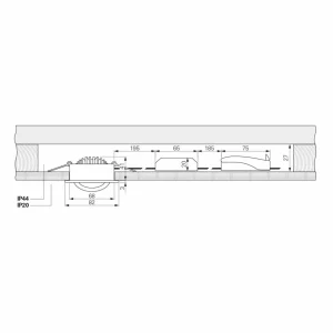 Best Plafonnier encastré LED Dione, IP44, 3.000 K, noir, intensité variable Éclairage De Magasins