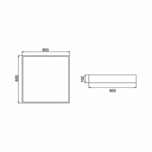 Store Plafonnier LED Biro Square, on/off, blanc, 4.000 K Éclairage De Magasins