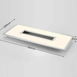Best Plafonnier LED Durun, dimmable, CCT, carré, 96 cm Éclairage De Bureau