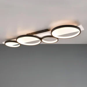 Clearance Plafonnier LED Medera, à 4 lampes, noir Éclairage De Bureau