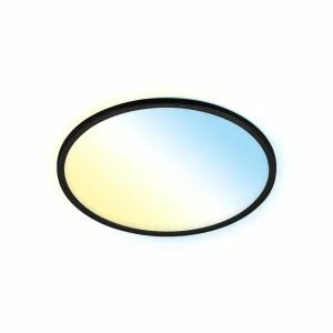 Best Sale Plafonnier LED Slim smart noir à intensité variable CCT Ø 42 cm Éclairage De Bureau