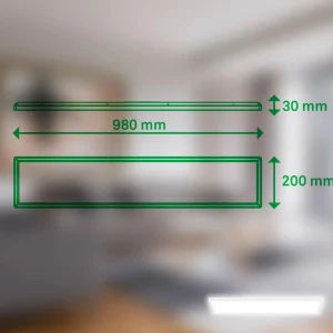 Best Sale Plafonnier LED Tava A, 98x20 cm, plastique, blanc Éclairage De Bureau