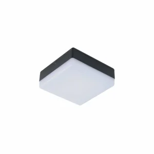 Best Plafonnier LED Thilo IP54, gris, 16 cm, capteur HF Éclairage Extérieur Professionnel