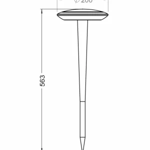 Best Sale Potelet LED Bermuda avec piquet noir gris Éclairage Extérieur Professionnel