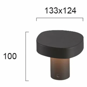 Outlet Potelet LED Onda, IP54, hauteur 10 cm Éclairage Extérieur Professionnel