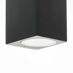 Discount applique d'extérieur Tetje, noir, angulaire, 10 cm Éclairage Extérieur Professionnel