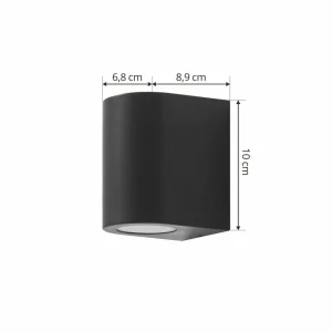 Cheap applique Irfan ronde noire 10 cm Éclairage Extérieur Professionnel