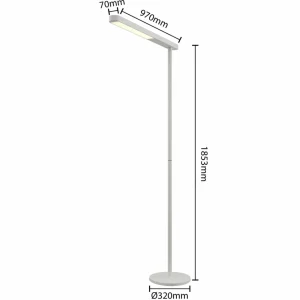 Best Jalima lampadaire de bureau LED, blanc Éclairage De Bureau