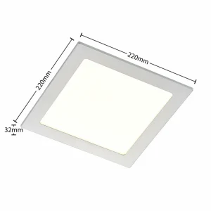 Best lampe encastrable LED Helina, argent, 22 cm, 18 W, intensité variable Éclairage De Magasins