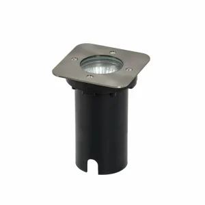 Store Riya luminaire encastré dans le sol, angulaire, acier inoxydable Éclairage Extérieur Professionnel