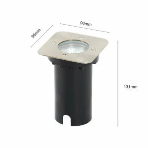 Store Riya luminaire encastré dans le sol, angulaire, acier inoxydable Éclairage Extérieur Professionnel