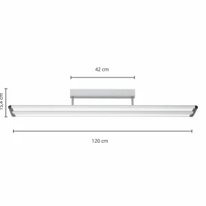Discount Yuela plafonnier LED, DALI, 120 cm, blanc Éclairage De Bureau