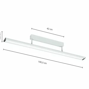 Discount Yuela plafonnier LED, DALI, 100 cm, blanc Éclairage De Bureau