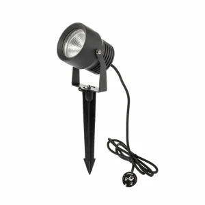 Best Projecteur d'extérieur LED Irina, piquet de terre, fiche, gris, aluminium Éclairage Extérieur Professionnel