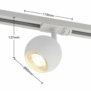Best Projecteur sur rail Linaro, GU10, 10 W, blanc, monophasé Éclairage De Bureau