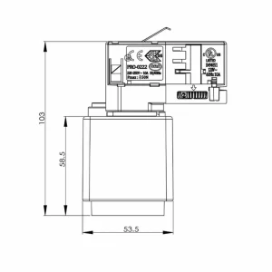 Store rail triphasé D Line Adaptateur de prise, noir, 1380 W Éclairage De Magasins