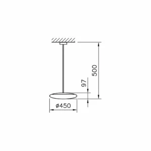 Store Torino Ø 45 cm 15 W 102 cm 4 000 K Éclairage De Magasins