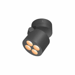 Hot Applique d'extérieur LED R-Cube, anthracite, aluminium, Ø 10 cm Éclairage Extérieur Professionnel