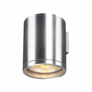 Hot Applique d'extérieur Rox, alu brossé, aluminium, Ø 12,5 cm Éclairage Extérieur Professionnel