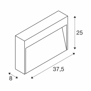 Hot Concreto applique d'extérieur LED, largeur 37,5cm Éclairage Extérieur Professionnel