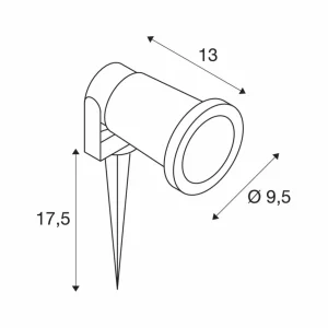 Best Projecteur d'extérieur Nautilus Spike XL, noir, aluminium, Ø 6,5 cm Éclairage Extérieur Professionnel