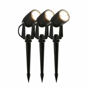 Shop Spot LED à la terre 3928035 12 V 3x extension noir Ø 4 cm Éclairage Extérieur Professionnel