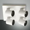 Online Spot Modo, à 4 lampes, blanc, anneaux décoratifs, GU10, aluminium Éclairage De Bureau