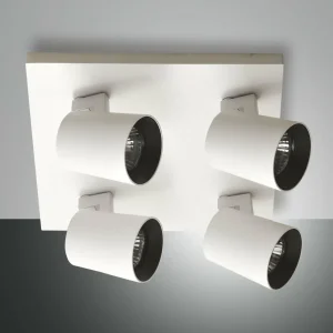 Online Spot Modo, à 4 lampes, blanc, anneaux décoratifs, GU10, aluminium Éclairage De Bureau