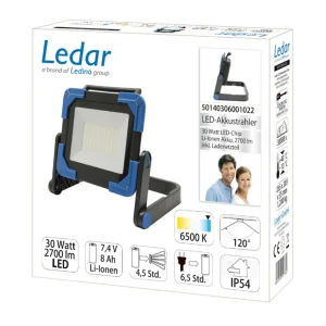 Best Spot sur batterie LED Ledar, 30 W, 2 700 K Éclairage Technique