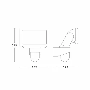 Outlet LS 150 S spot d’extérieur capteur blanc Éclairage Extérieur Professionnel