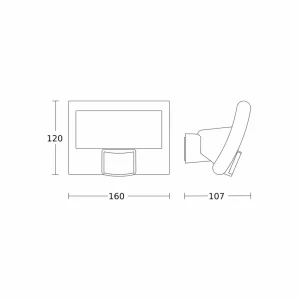 Best XLED curved S spot d’extérieur anthracite Éclairage Extérieur Professionnel