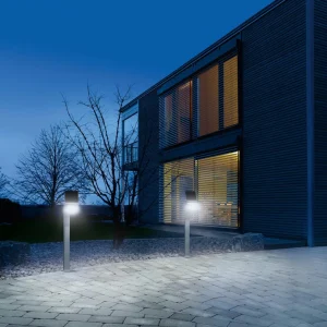 Sale XSolar Stand lampe solaire LED argentée Éclairage Extérieur Professionnel