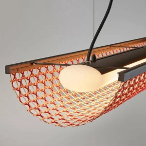 Discount Suspension LED Nans Balis S/140, brun/rouge, 140 cm Éclairage Extérieur Professionnel