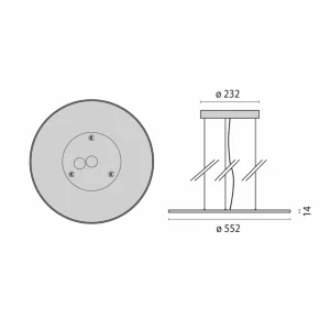 Best Sale Suspension LED FL Round 555 PL MP on/off 840 Éclairage De Magasins