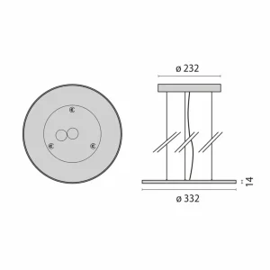 Shop Suspension LED FL Round 333 PL OP on/off 830 Éclairage De Magasins