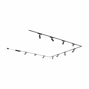 Store Système de lampes sur rail 48V Lumaro,spots,11 lampes.noir,Ø4cm,intensité Éclairage De Bureau