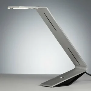Cheap Flad - lampe à poser LED grise argentée Éclairage De Bureau