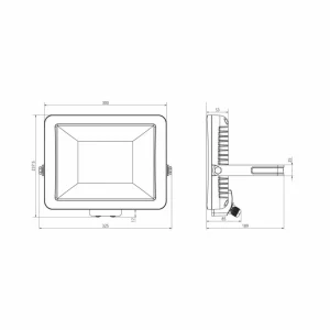 Clearance Projecteur d'extérieur LED theLeda B100L W, noir, 3000K Éclairage Extérieur Professionnel